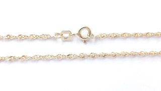 Zlatý řetízek 42 cm, Au 14K 585/1000, váha 2,26 g, použité zlato