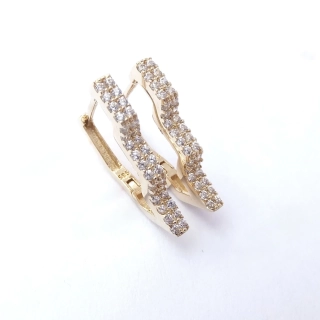 Zlaté náušnice, Au 14K 585/1000, váha 2,20 g