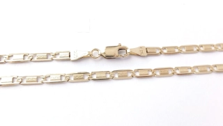 Zlatý řetízek 46 cm, Au 14K 585/1000, váha 7,48 g, použité zlato