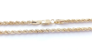 Zlatý řetízek 55 cm, Au 14K 585/1000, váha 4,16 g