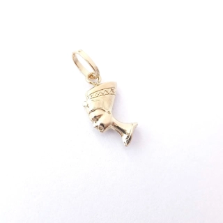 Zlatý přívěsek Nefertiti, Au 14K 585/1000, váha 0,26 g, použité zlato
