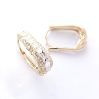 Zlaté náušnice, Au 14K 585/1000, váha 1,37 g