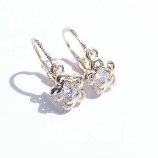 Zlaté dětské náušnice, Au 14K 585/1000, váha 1,38 g