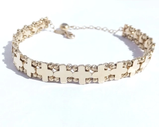 Zlatý náramek, Au 14K 585/1000, váha 10,81 g, použité zlato