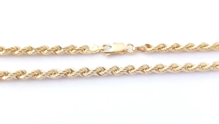 Zlatý řetízek 60 cm, Au 14K 585/1000, váha 9,89 g