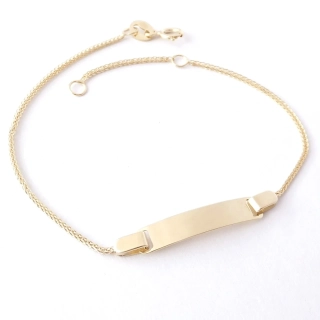 Zlatý náramek 14-16,5 cm, Au 14K 585/1000, váha 1,23 g