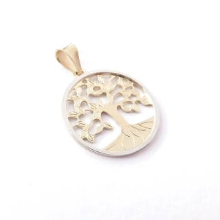 Zlatý přívěsek strom života, Au 14K 585/1000, váha 1,28 g