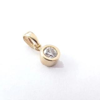 Zlatý přívěsek se zirkonem, Au 14K 585/1000, váha 0,72 g