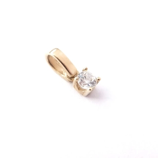 Zlatý přívěsek se zirkonem, Au 14K 585/1000, váha 0,32 g