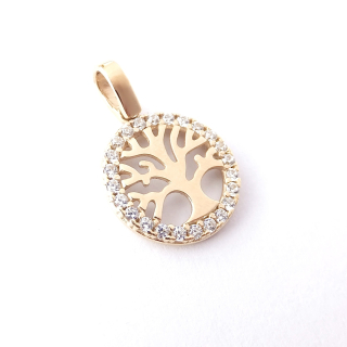 Zlatý přívěsek strom života, Au 14K 585/1000, váha 0,91 g