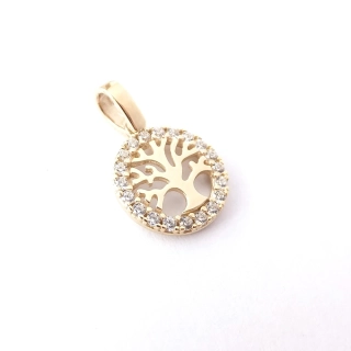 Zlatý přívěsek strom života, Au 14K 585/1000, váha 0,83 g