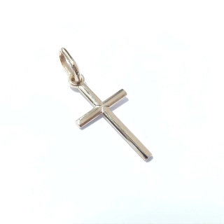 Zlatý přívěsek křížek, Au 14K 585/1000, váha 0,47 g