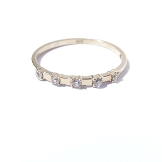Zlatý prsten, Au 14K 585/1000, váha 0,86 g