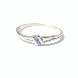 Zlatý prsten, Au 14K 585/1000, váha 1,08 g