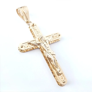 Zlatý přívěsek kříž, Au 14K 585/1000, váha 7,02 g