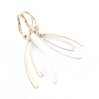 Zlaté visací náušnice, Au 14K 585/1000, váha 1,82 g, použité zlato