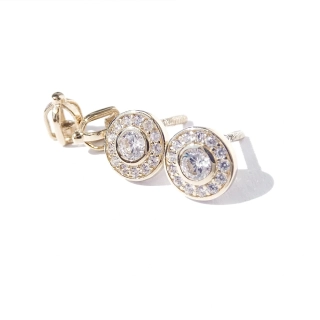 Zlaté náušnice, Au 14K 585/1000, váha 1,44 g