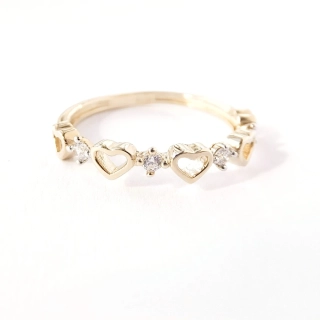 Zlatý prsten, Au 14K 585/1000, váha 1,22 g