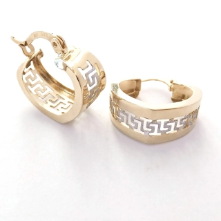 Zlaté náušnice, Au 14K 585/1000, váha 3,24 g