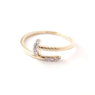 Zlatý prsten, Au 14K 585/1000, váha 1,26 g