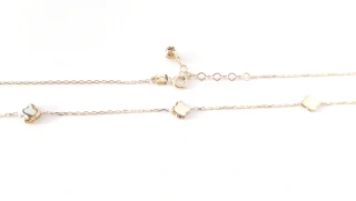 Zlatý náhrdelník, Au 14K 585/1000, váha 2,22 g