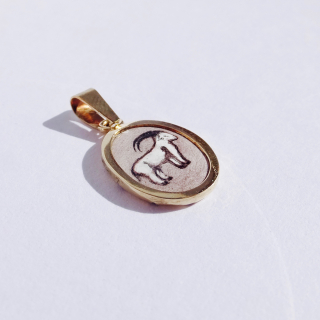 Zlatý přívěšek znamení KOZOROH, 14K 585/1000, váha 1,38 g
