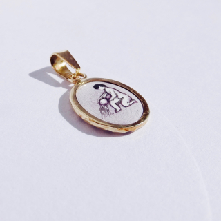 Zlatý přívěšek znamení VODNÁŘ, 14K 585/1000, váha 1,24 g