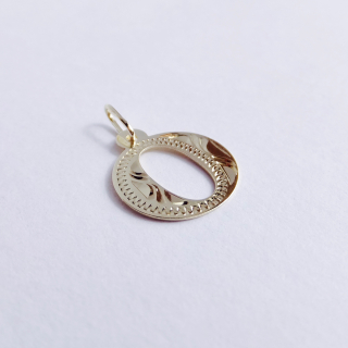 Zlatý přívěšek písmeno O, 14K 585/1000, váha 0,47 g