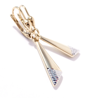 Zlaté visací náušnice, Au 14K 585/1000, váha 1,98 g