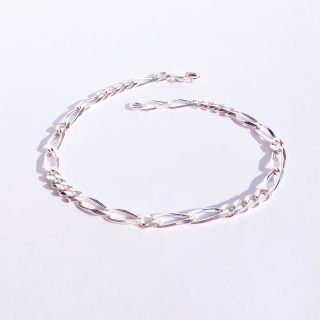Stříbrný náramek 18 cm, Ag 925/1000, váha 3,73 g