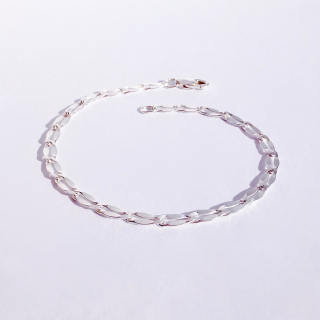 Stříbrný náramek 18 cm, Ag 925/1000, váha 2,21 g