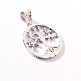 Zlatý přívěsek strom života, bílé zlato, Au 14K 585/1000, váha 0,77 g