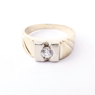 Zlatý pánský prsten, 14K 585/1000, váha 5,36 g, použité zlato