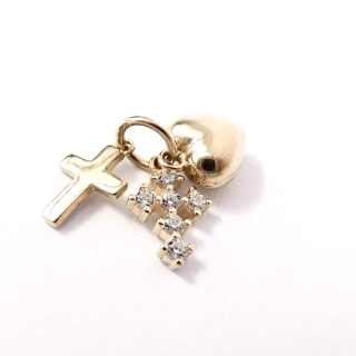 Zlatý přívěsek, Au 14K 585/1000, váha 0,94 g
