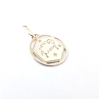 Zlatý přívěsek znamení Beran, Au 14K 585/1000, váha 0,34 g
