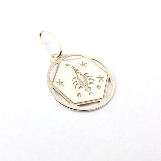 Zlatý přívěsek znamení Štír, Au 14K 585/1000, váha 0,32 g