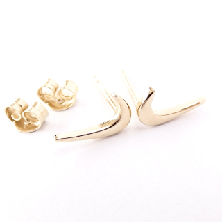Zlaté náušnice, Au 14K 585/1000, váha 2x 0,35 g, použité zlato