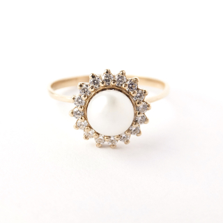 Zlatý prsten, Au 14K 585/1000, váha 2,02 g