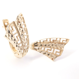 Zlaté náušnice, Au 14K 585/1000, váha 2,49 g