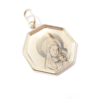 Zlatý přívěsek Madonka, Au 14K 585/1000, váha 1,33 g