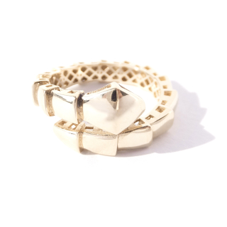 Zlatý lesklý prsten, Au 14K 585/1000, váha 2,94 g
