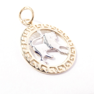 Zlatý přívěsek znamení Lev, Au 14K 585/1000, váha 1,45 g