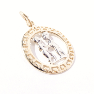 Zlatý přívěsek znamení Blíženci, Au 14K 585/1000, váha 1,36 g