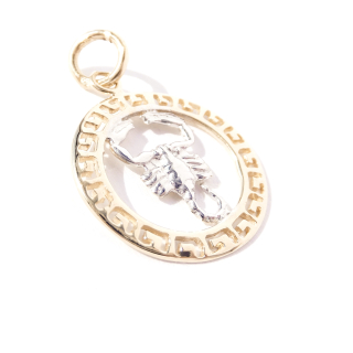 Zlatý přívěsek znamení Štír, Au 14K 585/1000, váha 1,33 g