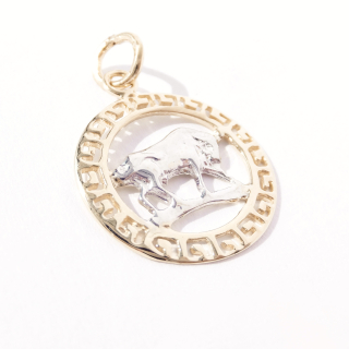 Zlatý přívěsek znamení Býk, Au 14K 585/1000, váha 1,48 g