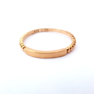 Zlatý prsten, Au 14K 585/1000, váha 1,02 g