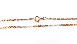 Zlatý řetízek 50 cm, Au 14K 585/1000, váha 2,58 g