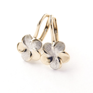 Zlaté náušnice, Au 14K 585/1000, váha 2,03 g