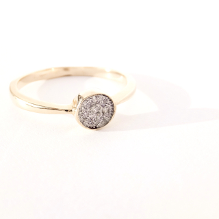 Zlatý prsten, Au 14K 585/1000, váha 1,91 g
