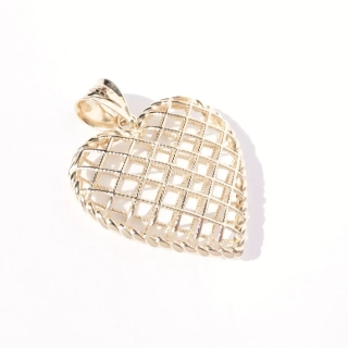 Zlatý přívěsek srdce, Au 14K 585/1000, váha 2,24 g